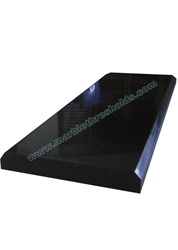 Absolute Black Polished Granite Threshold 4"x36"x5/8" - Double Standard Bevel