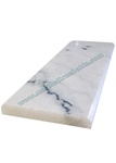 White Gray Polished Marble Threshold 4 1/2"x36"x5/8" - Double Standard Bevel